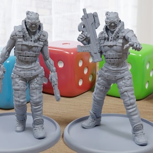 Kevlar - 3D Gedruckt Mini - Cyberpunk / Sci-Fi - Tabletop Miniature Wargaming - 28mm / 32mm Minifiguren