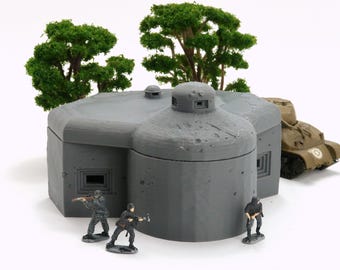 WW2 Maginot Line Bunker Terrain – French Fortification, Wargaming Scenery (HO Scale)