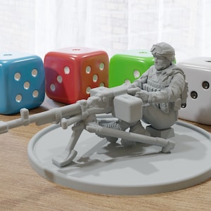 Heavy Gunner 28mm/32mm Minifigure - Modern Wargaming Miniature for Tabletop RPG