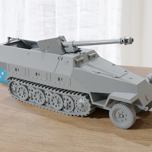 SD.KFZ-251.22 Half-track German APC - 3D Resin Printed 28mm / 20mm / 15mm Miniature Tabletop Wargaming Vehicle