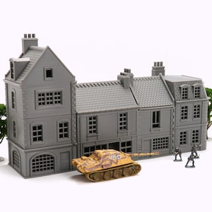 French Commercial Passage Set - Tabletop Wargaming WW2 Terrain | Miniature 3D Printed Model | Flames of War & Bolt Action