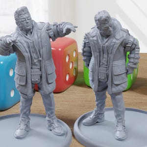 Max Carter - 3D Gedruckt Mini - Cyberpunk / Sci-Fi - Tabletop Miniature Wargaming - 28 mm / 32 mm Minifiguren
