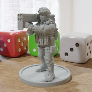 M202 FLASH Rocket Soldier 28mm/32mm Minifigure - Modern Wargaming Miniature for Tabletop RPG