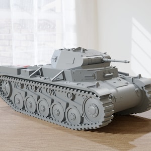 Pz.Kpfw-II-ausf-c-II - WW2 German Tank - 3D Resin Printed 28mm / 20mm / 15mm Miniature Tabletop Wargaming Vehicle