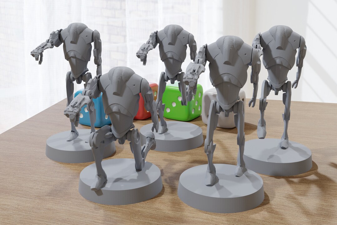 Miniature Droidi Enforcer In Resina 3D Per Star Wars Legion. Compatibili, Non Dipinte. Da Collezione.