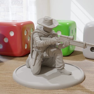 Android Hunter - 28mm / 32mm - Post Apocalyptic Minifigure - Ideal Proxy Miniature for Zona Alfa - Fallout Wasteland - Tabletop RPG Games