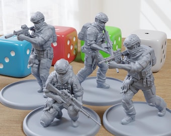 Philippine Special Forces - 3D Printed - 28mm Scale - Miniature Wargaming Minifigures - Tabletop Wargames