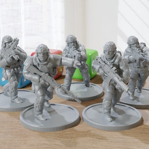 Kommando Spezialkräfte Squad (German Special Forces Command, KSK) - moderne wargamingminiaturen voor tabletop-rpg - mini's op schaal 28/32 mm