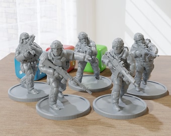 Kommando Spezialkräfte Squad (Comando de Fuerzas Especiales Alemanas, KSK) - Miniaturas modernas de Wargaming para juegos de rol de mesa - Minis a escala de 28 mm / 32 mm