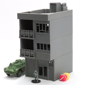 Modern Middle East Urban Building MET_03 - 3D Printed Miniature Wargaming Terrain in Various Scales