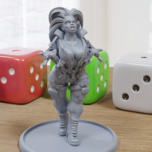 Pilot Pinup Babe - 3D Printed Proxy Minifigures for Sci-fi Miniature Tabletop Games like Stargrave and Five Parsecs from Home