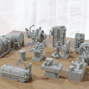 Human Research Laboratory Terrain Set -  Zona Alfa - Miniature Gaming Tabletop RPG - 28mm / 32mm Wargaming Minifigures