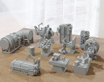 Human Research Laboratory Terrain Set -  Zona Alfa - Miniature Gaming Tabletop RPG - 28mm / 32mm Wargaming Minifigures