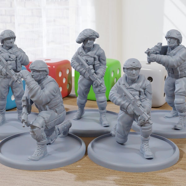 Israeli Defense Force - 3D Printed Minifigures - Modern Tabletop Wargaming Miniatures 28mm / 32mm Scale