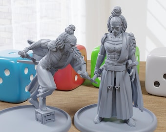 Hiro - 3D Printed Mini - Cyberpunk / Sci-Fi - Tabletop Miniature Wargaming - 28mm / 32mm Scale Minifigures