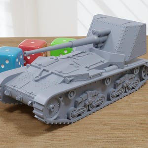 Semovente 90-53 Tank - 3D Printed Miniature Wargaming Combat Vehicle - 28mm / 20mm / 15mm Scale