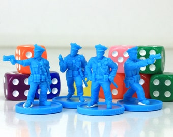 NYPD Policemen Team - Modern Wargaming Miniatures for Tabletop RPG - 20mm / 28mm / 32mm Scale Minifigures