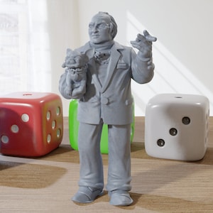 Fatty Cyber Boss - 3D Printed Proxy Minifigures for Sci-fi and Cyberpunk Themed Miniature Tabletop Games