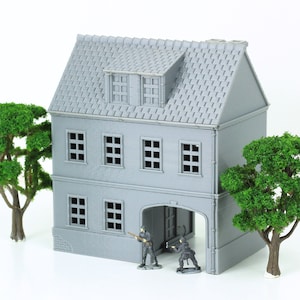 German House with Arch - Tabletop Wargaming Terrain - Miniature Gaming - 3D Printed