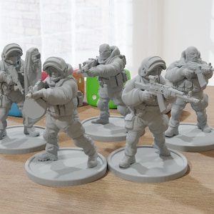 Spetsnaz Unit in Gorka Suits 28mm/32mm Minifigures - Modern Wargaming Miniature for Tabletop RPG