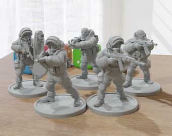 Spetsnaz Unit in Gorka Suits 28mm/32mm Minifigures - Modern Wargaming Miniature for Tabletop RPG