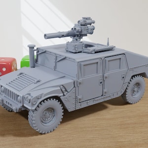HMMWV M966 TOW - 3D Resin Printed Modern Wargaming Vehicles - Miniatures for Tabletop Wargames - TTRPG