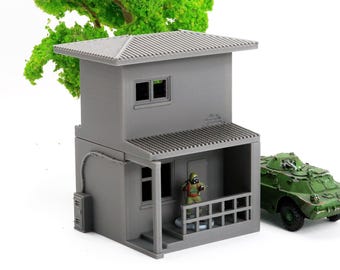 3D Gedrucktes Miniatur Wohngebiet Zona Schachtel Wache / Kalter Krieg für Wargaming Gelände 28 mm / 20 mm / 15 mm