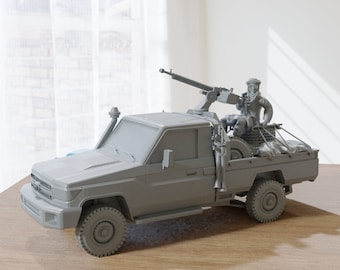 Toyota LC MG - 3D Resin Printed 28mm Miniature Tabletop Wargaming Vehicle