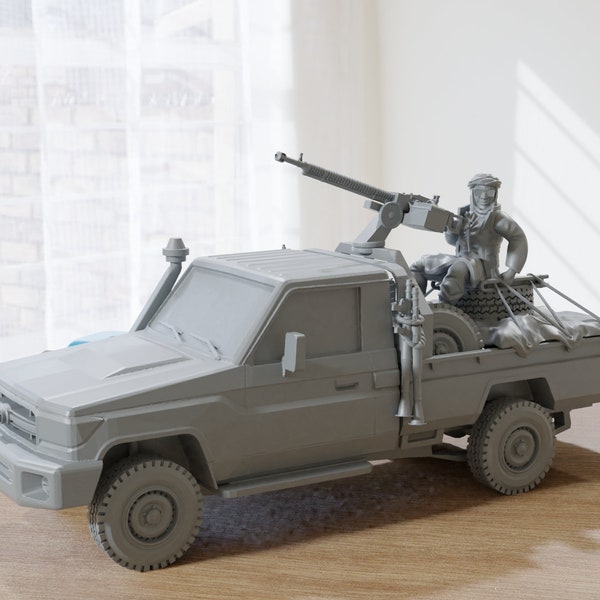 Toyota LC MG - 3D Resin Printed 28mm Miniature Tabletop Wargaming Vehicle