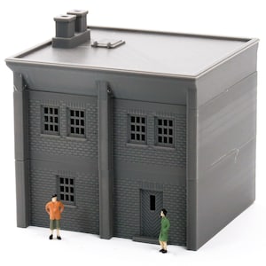 Modular Factory - Tabletop Wargaming WW2 Terrain | Miniature 3D Printed Model | Flames of War - Chain of Command