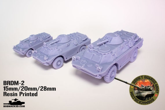 Lot De 5 Maquettes BRDM-2 à Monter – Résine 1/144, Véhicule Blindé Amphibie Soviétique, Kit DIY Non Peint, Idéal Pour Modélistes Avertis 16+