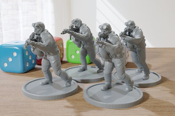 US Navy Seals Divers Strike Team 3D Printed Mini s Modern