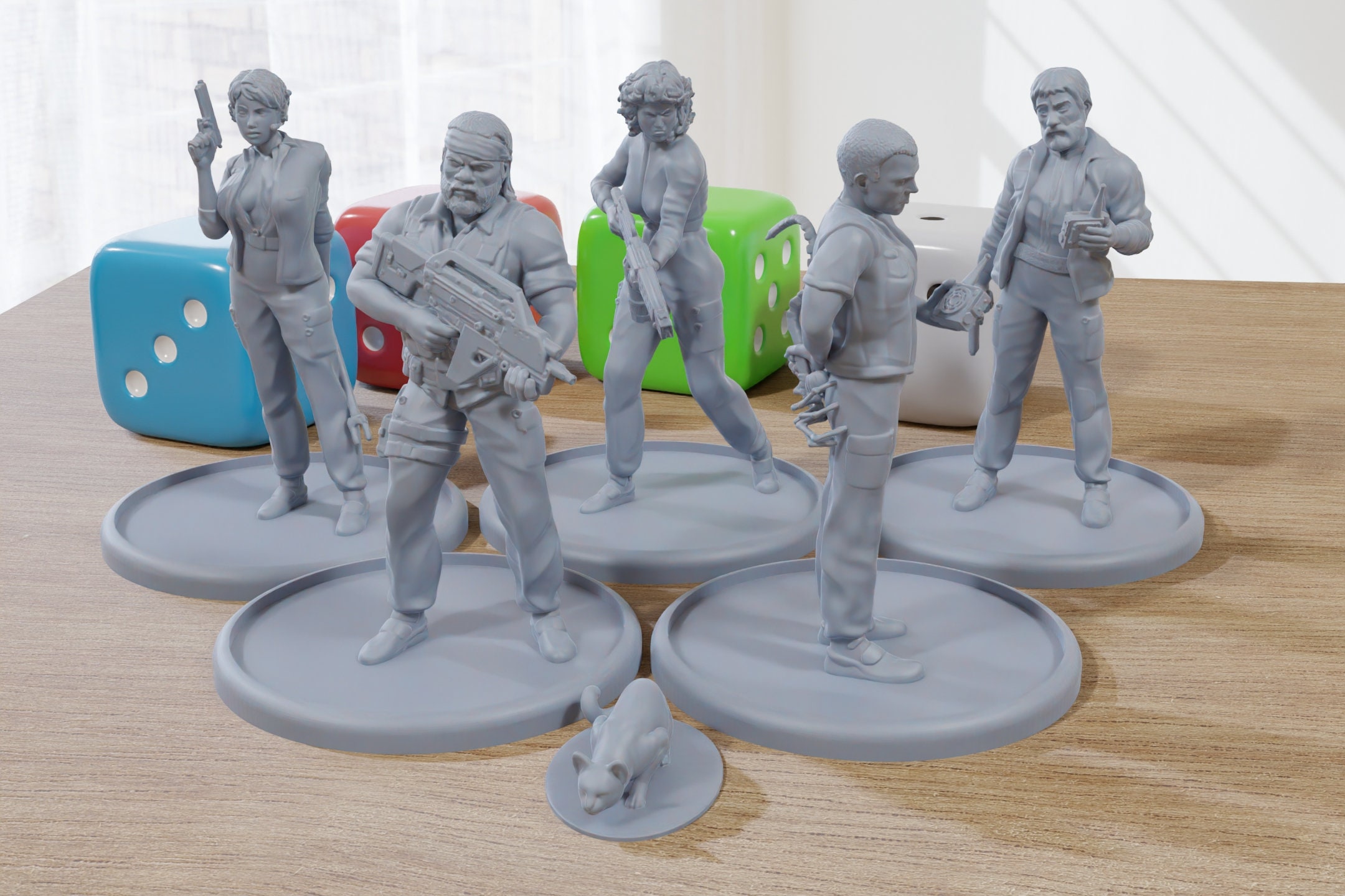 Raumschiffcrew - Sci-fi / Cyberpunk Miniaturen für Tabletop Spiele - 28mm / 32mm Minifiguren