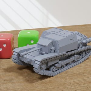 Fiat CV33-35 Breda (Spanish Civil War) Light Tank - 3D Printed Miniature Wargaming Combat Vehicle - 28mm / 20mm / 15mm Scale