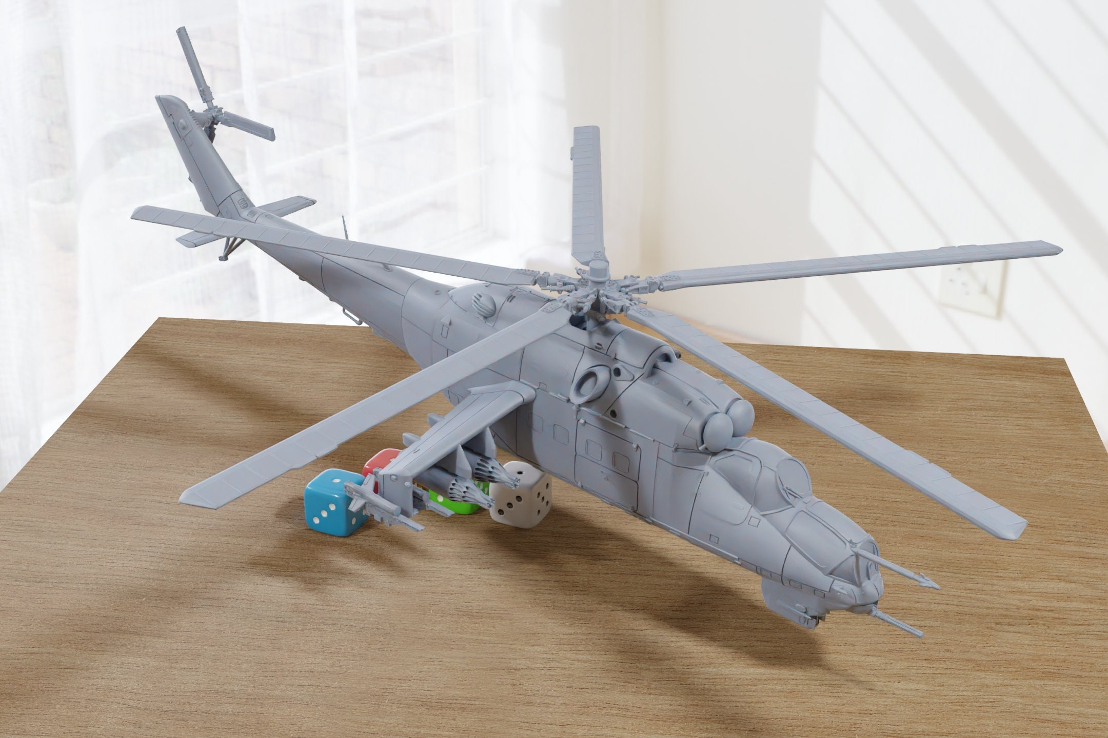 Mi-24d Hind - Soviet Attack Helicopter - 3D Printed Vehicle for