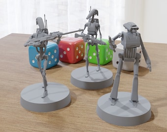 Droids Trio - Star Wars Legion 35mm Proxy Miniature for Tabletop RPG