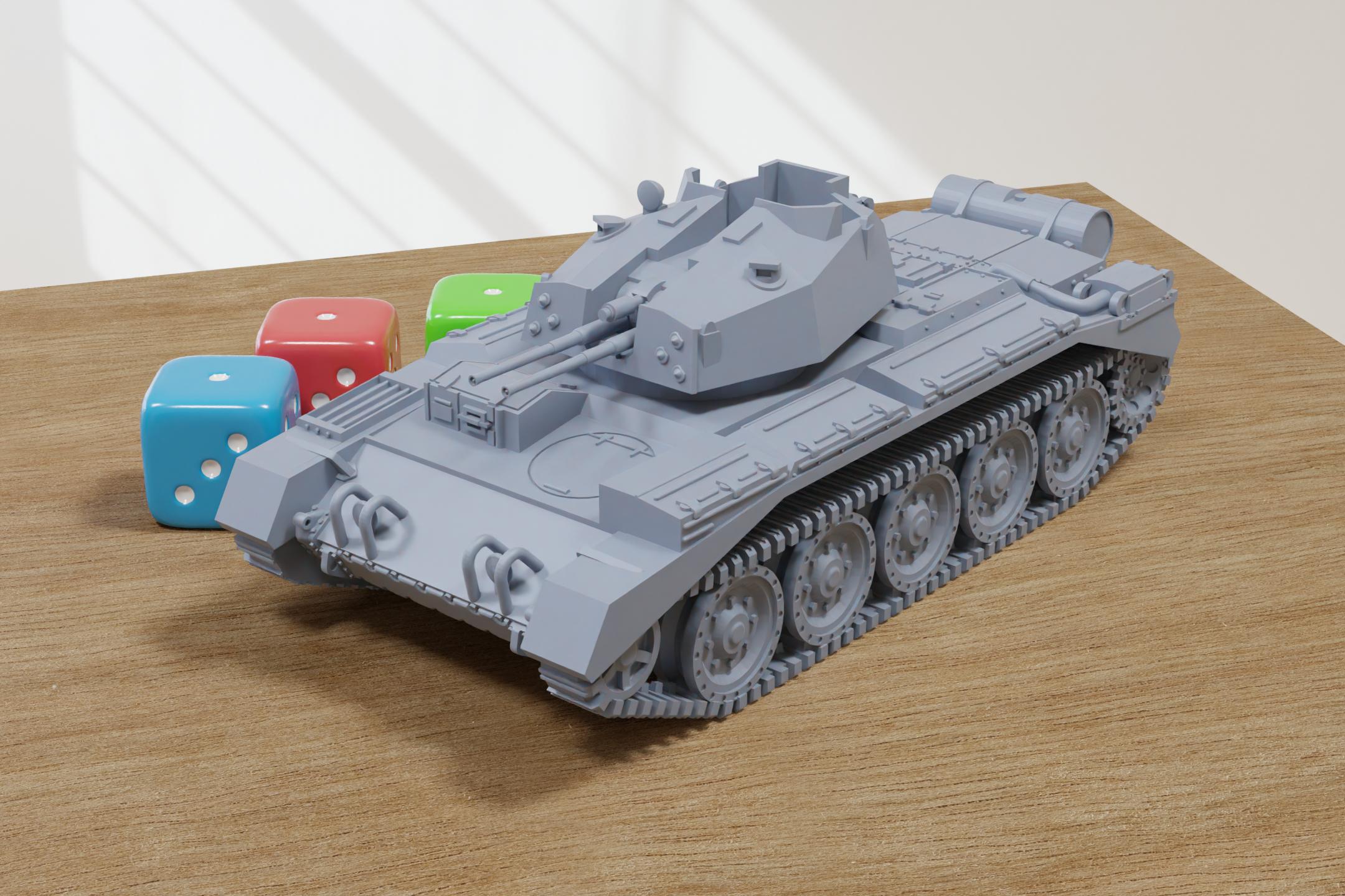 Crusader AA Mark III Tank: 3D Printed Wargaming Miniature (28mm/20mm ...