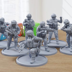 French Army FAMAS - 3D Printed Miniature Wargames Minifigures  - 28mm / 32mm Scale