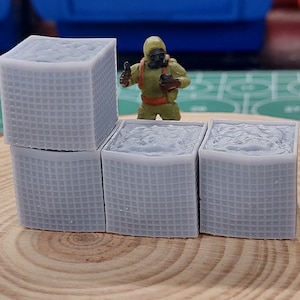 Hesco Barriers MIL3 Type 3D Resin Printed Modern Wargaming Terrain for Tabletop Miniature Games (ZONA ALFA, Black Ops) 28mm 20mm 15mm Scale