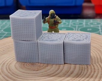 Hesco Barriers MIL3 Type 3D Resin Printed Modern Wargaming Terrain for Tabletop Miniature Games (ZONA ALFA, Black Ops) 28mm 20mm 15mm Scale