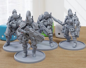 Eclipse Enforcer Divas Shotgun - 3D Printed Proxy Minifigures for Sci-fi Miniature Tabletop Games like Stargrave and Five Parsecs from Home