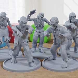 Ordinary Zombies - 3D Printed Minifigures for Zombie Post Apocalyptic Miniature Tabletop Games TTRPG