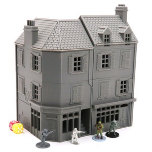 Normandy Corner Block - 3D Printed Tabletop Wargaming Terrain for Miniature Games