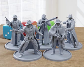 Old School Mafia - 3D Printed - 28mm Scale - Miniature Wargaming Minifigures - Tabletop Wargames
