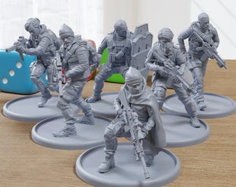 Homeland Response Force - 3D Printed Miniature Wargames Minifigures - Tabletop Modern Warfare - 28mm / 32mm Scale