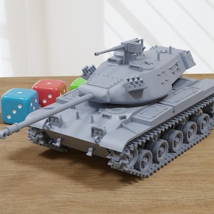 Light Tank M41 Walker Bulldog (Korean War) - 3D Printed Miniature Wargaming Combat Vehicle - 28mm / 20mm / 15mm Scale