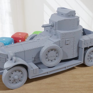 Rolls Royce Armored Car British WW2 Vehicle - 3D Resin Printed 28mm / 20mm / 15mm Miniature Tabletop Wargaming