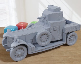 Rolls Royce Armored Car British WW2 Vehicle - 3D Resin Printed 28mm / 20mm / 15mm Miniature Tabletop Wargaming
