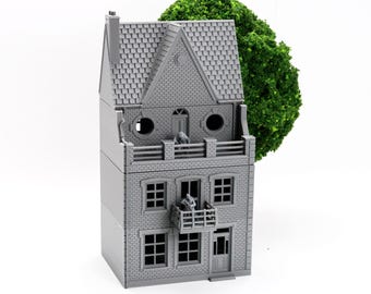 Northern France Town House NDF-03 - 3D Printed WW2 Miniature Wargaming Terrain
