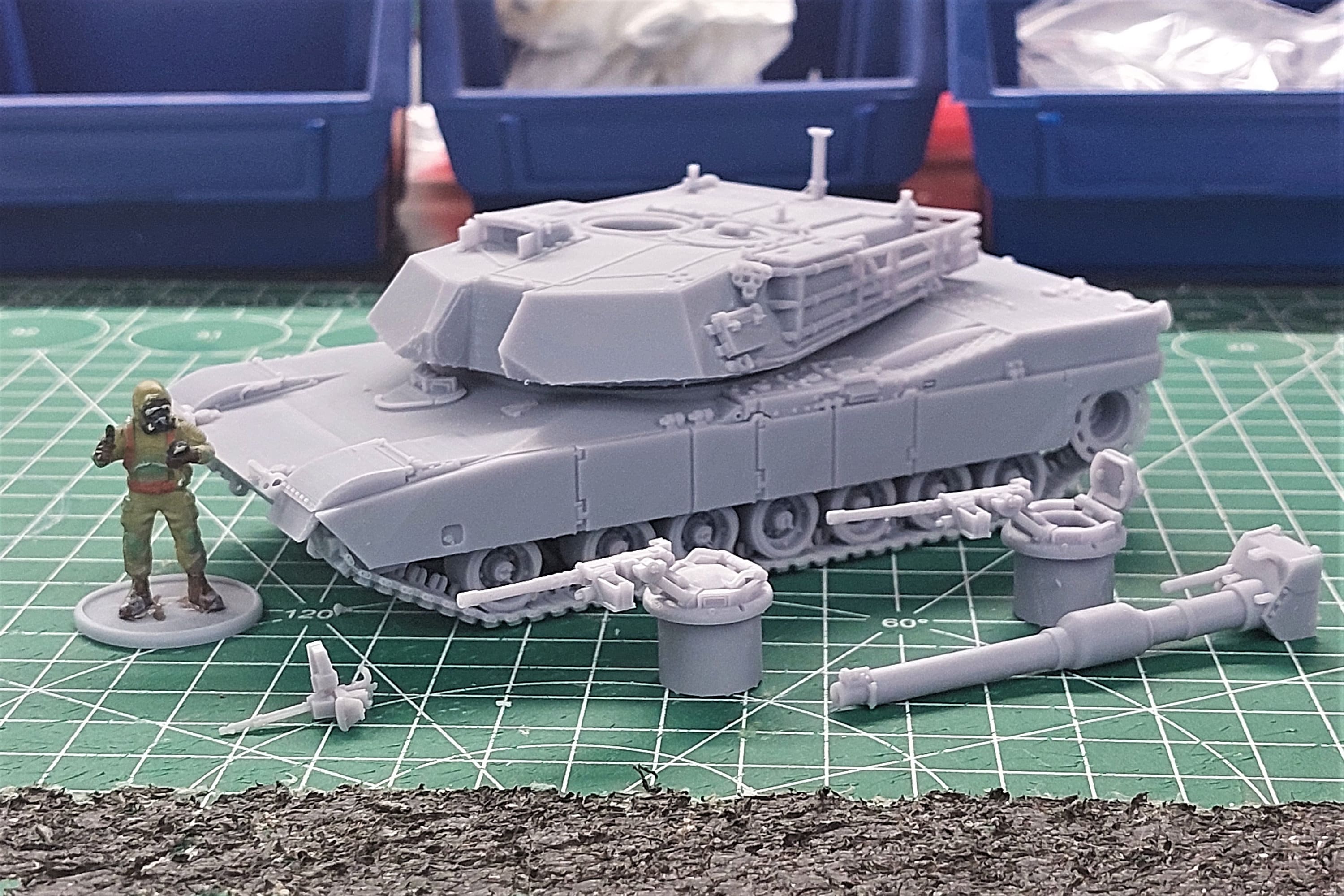 Carro armato da battaglia principale dell esercito americano M1A1 Abrams Resina 3D stampata 28mm 20mm 15mm Veicolo da gioco da tavolo in